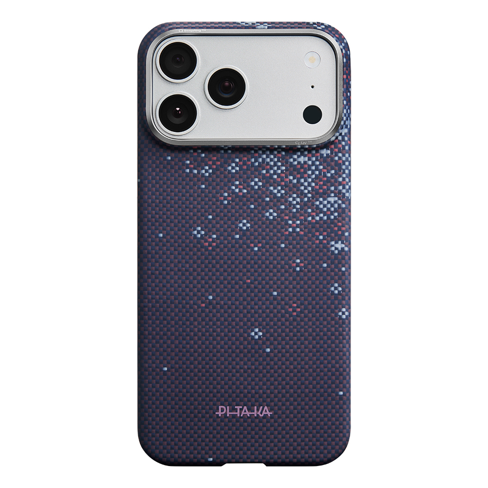 Apple iPhone 17 Pro Max Uyumlu Kılıf M-safe Şarj Özellikli Aramid Fiber Pitaka Sakura Hours Serisi Kapak