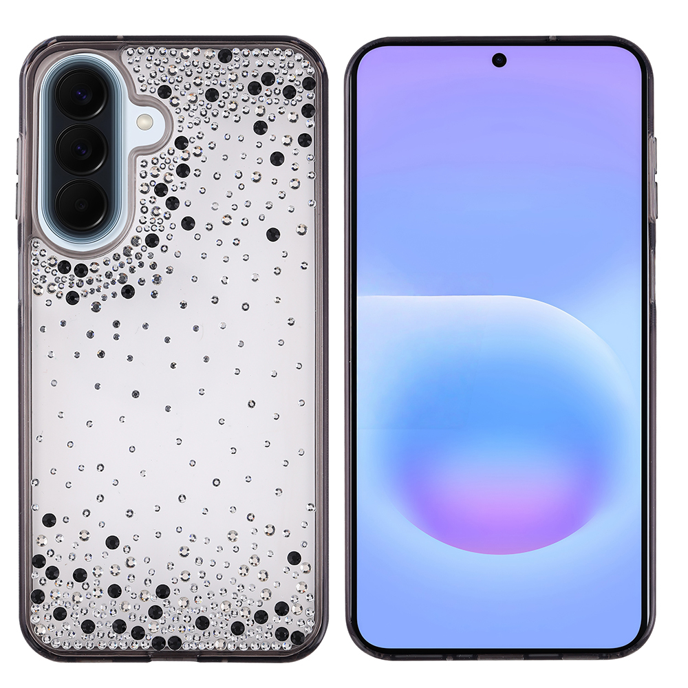 Samsung Galaxy A36 Uyumlu Kılıf Airbag Tasarımlı Damla Taşlı Şeffaf Zore Pera Silikon Kapak