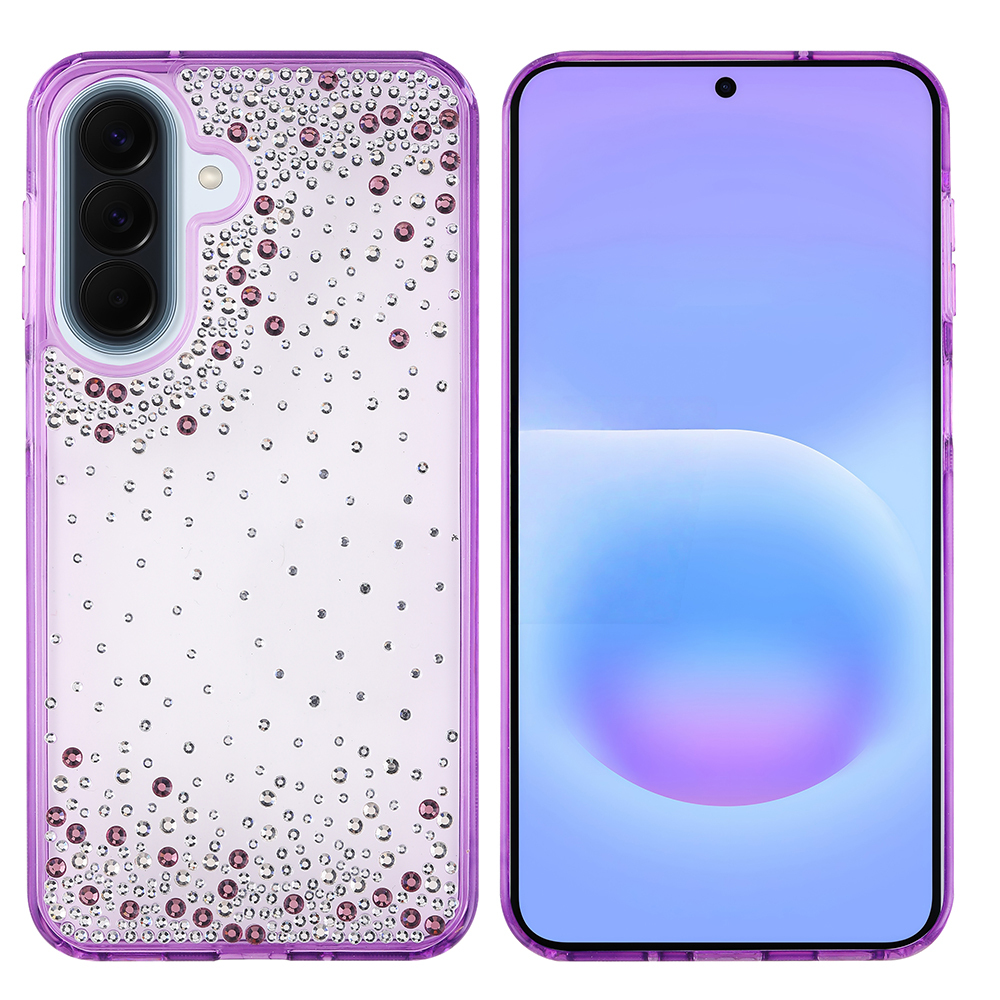 Samsung Galaxy A36 Uyumlu Kılıf Airbag Tasarımlı Damla Taşlı Şeffaf Zore Pera Silikon Kapak