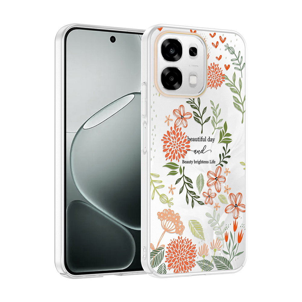Oppo A6 Pro Uyumlu Kılıf Kamera Korumalı Desenli Zore Klip Kapak