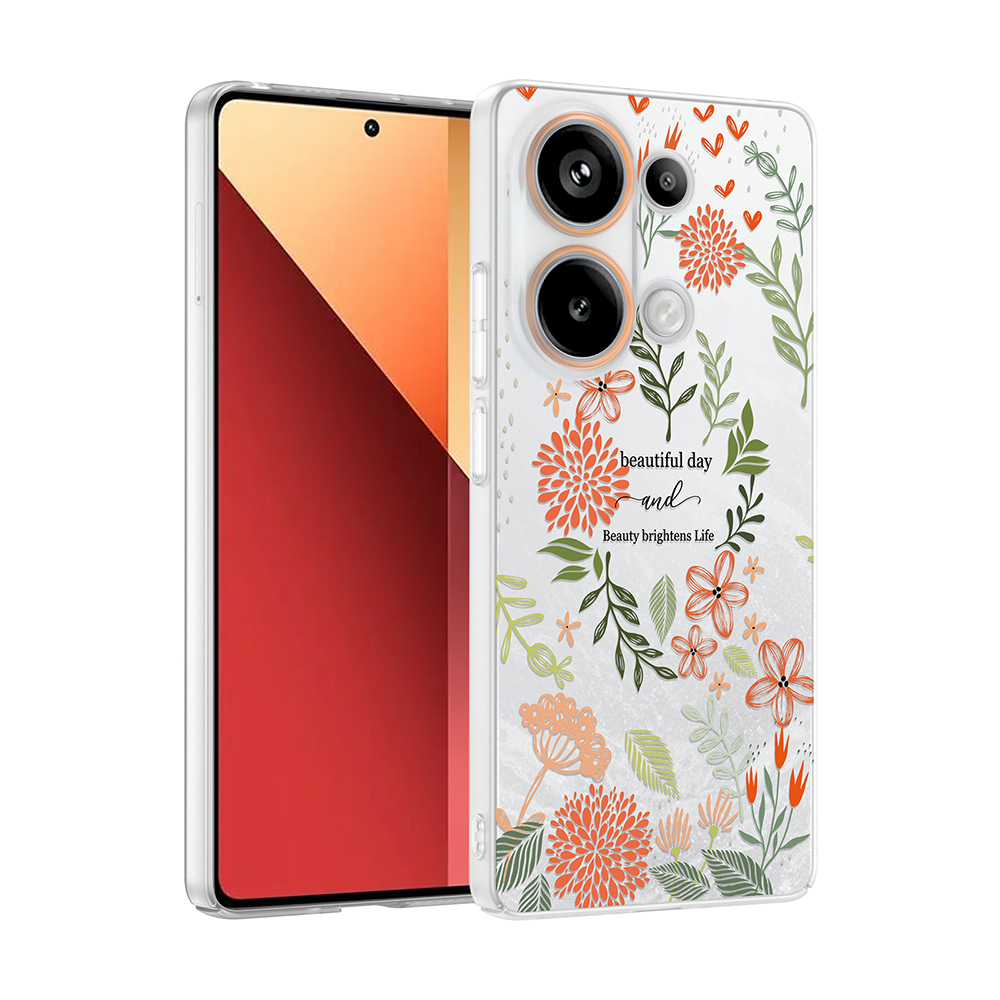 Xiaomi Redmi Note 13 Pro 4G Uyumlu Kılıf Kamera Korumalı Desenli Zore Klip Kapak