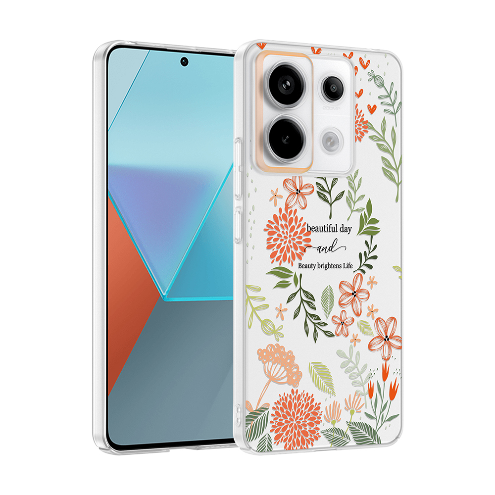 Xiaomi Redmi Note 13 Pro 5G Uyumlu Kılıf Kamera Korumalı Desenli Zore Klip Kapak