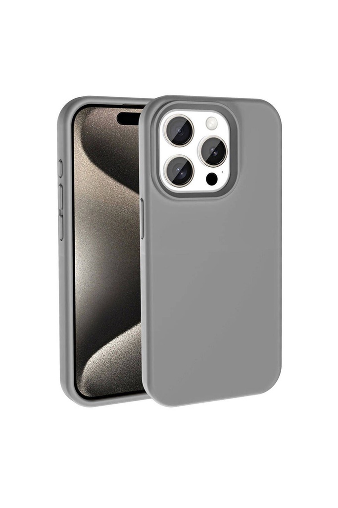 Apple iPhone 15 Pro Uyumlu Kılıf M-safe Şarj Özellikli Sıvı Teknolojili Silinebilir Sert Zore Kivi Kapak