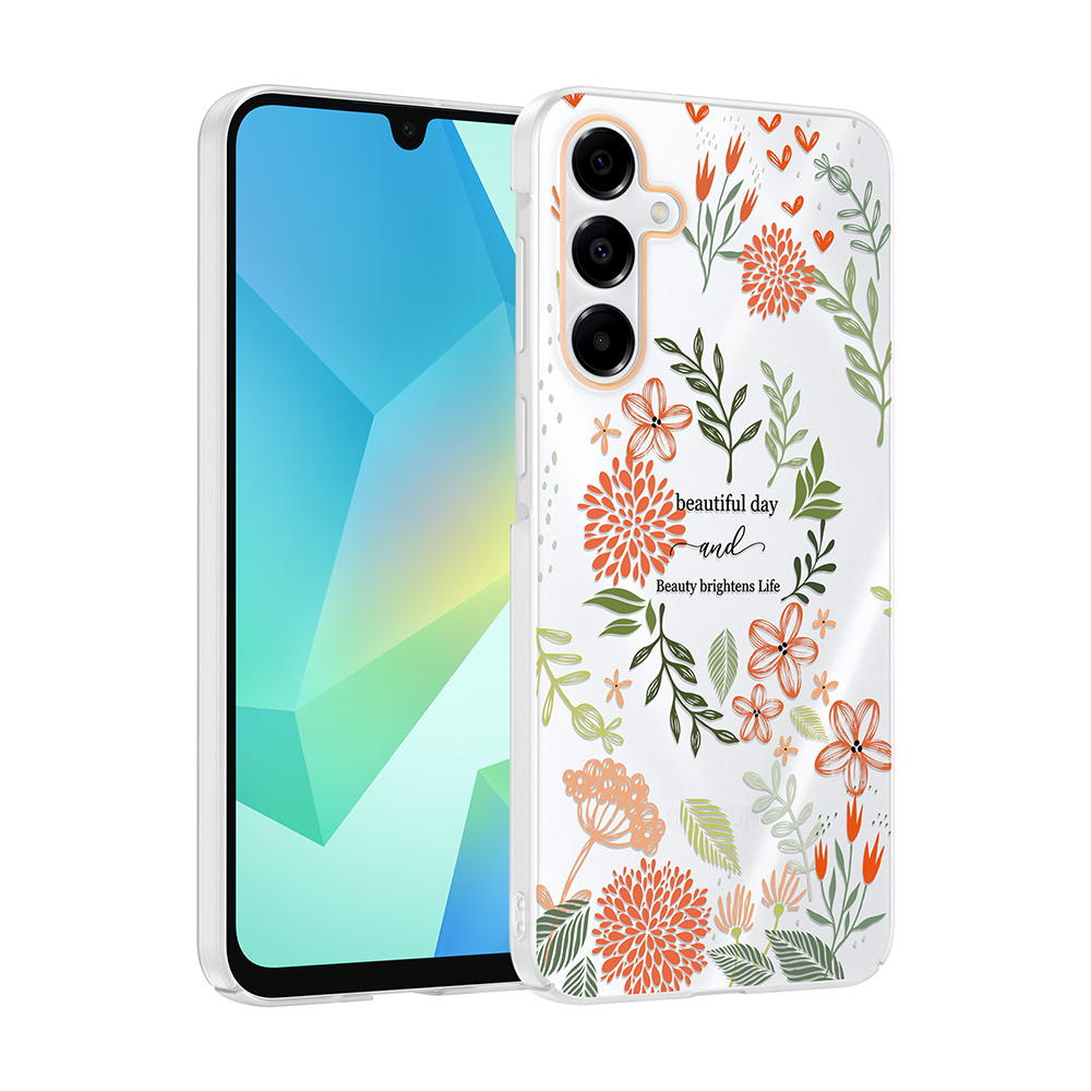 Samsung Galaxy A17 Uyumlu Kılıf Kamera Korumalı Desenli Zore Klip Kapak