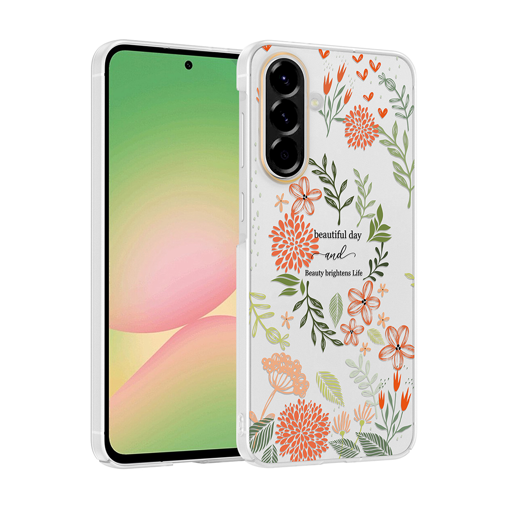 Samsung Galaxy A57 Uyumlu Kılıf Kamera Korumalı Desenli Zore Klip Kapak