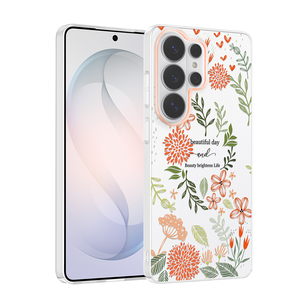 Samsung Galaxy S25 Ultra Uyumlu Kılıf Kamera Korumalı Desenli Zore Klip Kapak