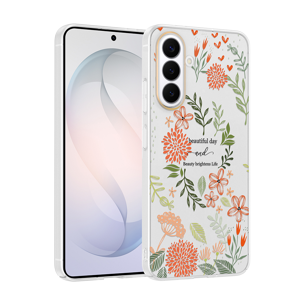 Samsung Galaxy S26 Uyumlu Kılıf Kamera Korumalı Desenli Zore Klip Kapak