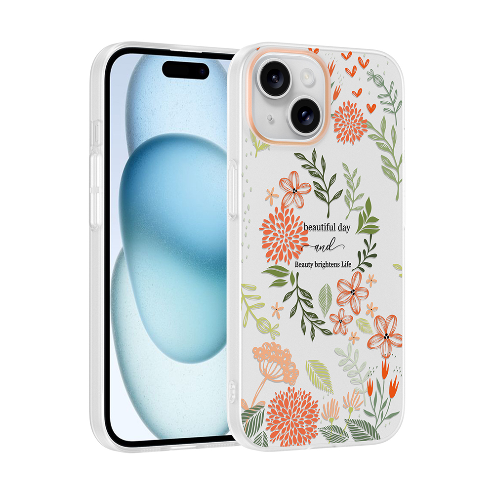 Apple iPhone 13 Uyumlu Kılıf Kamera Korumalı Desenli Zore Klip Kapak
