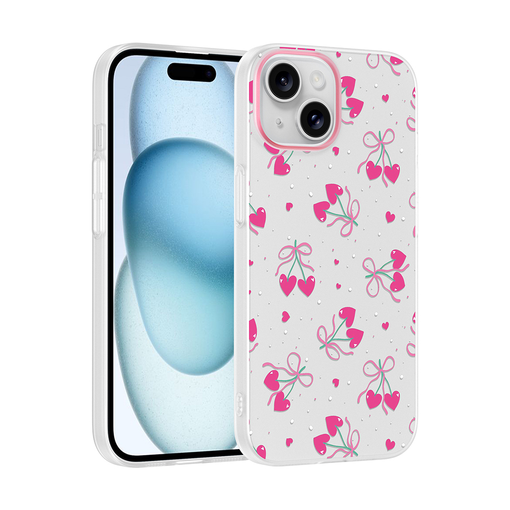Apple iPhone 15 Uyumlu Kılıf Kamera Korumalı Desenli Zore Klip Kapak