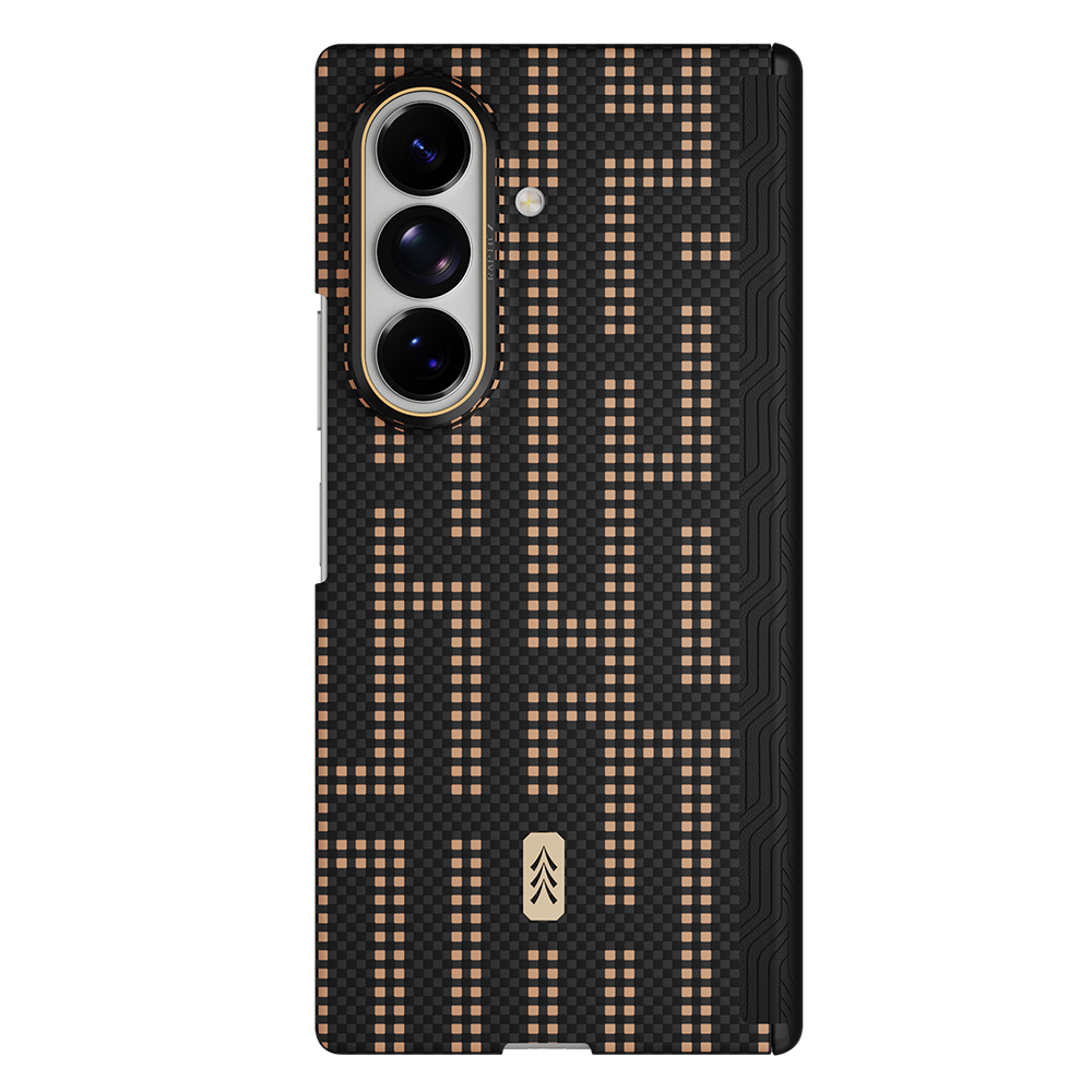 Samsung Galaxy Z Fold 8 Ultra Uyumlu Kılıf M-safe Şarj Özellikli Raptic Aramid SkinPro Serisi Karbon Kapak