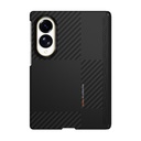 Galaxy Z Fold 8 Kılıf M-safe Şarj Özellikli Metal Kamera Çerçeveli Raptic Aramid SkinPro Serisi Karbon Kapak