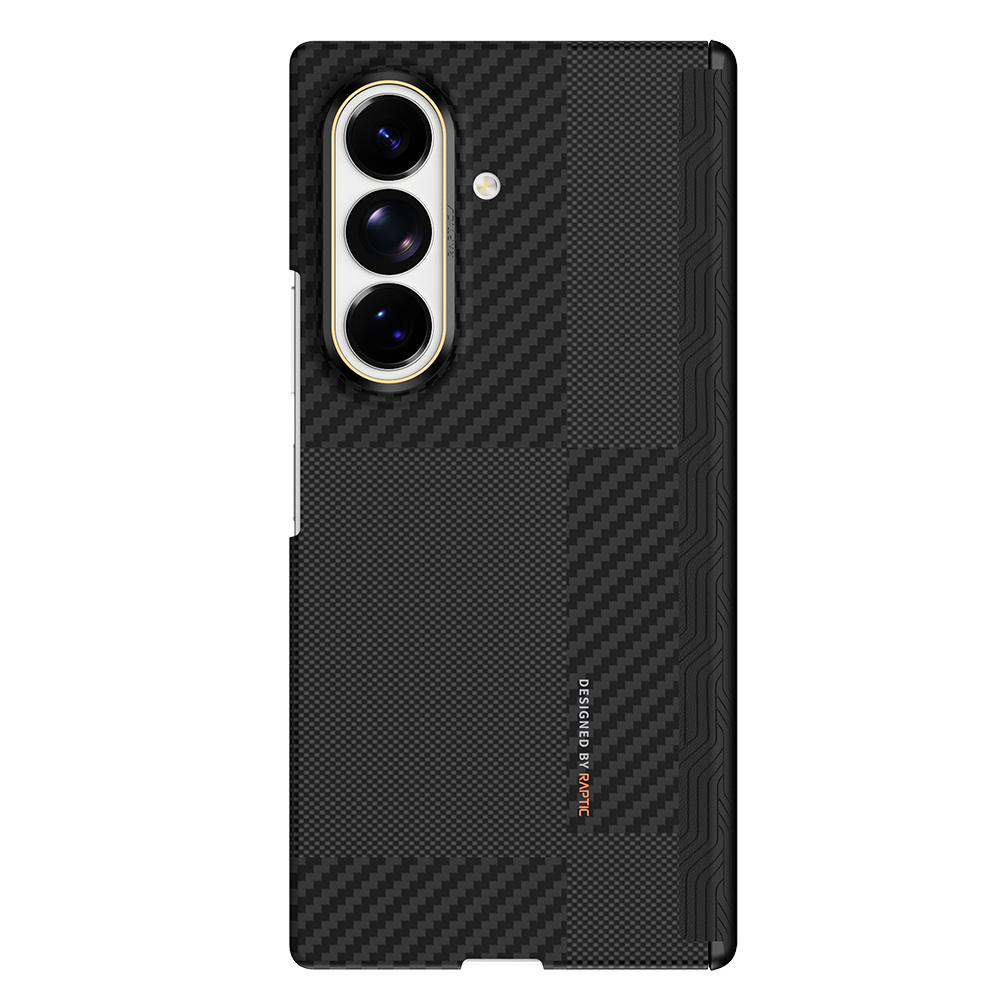 Samsung Galaxy Z Fold 8 Ultra Uyumlu Kılıf M-safe Şarj Özellikli Metal Kamera Çerçeveli Raptic Aramid SkinPro Serisi Karbon Kapak