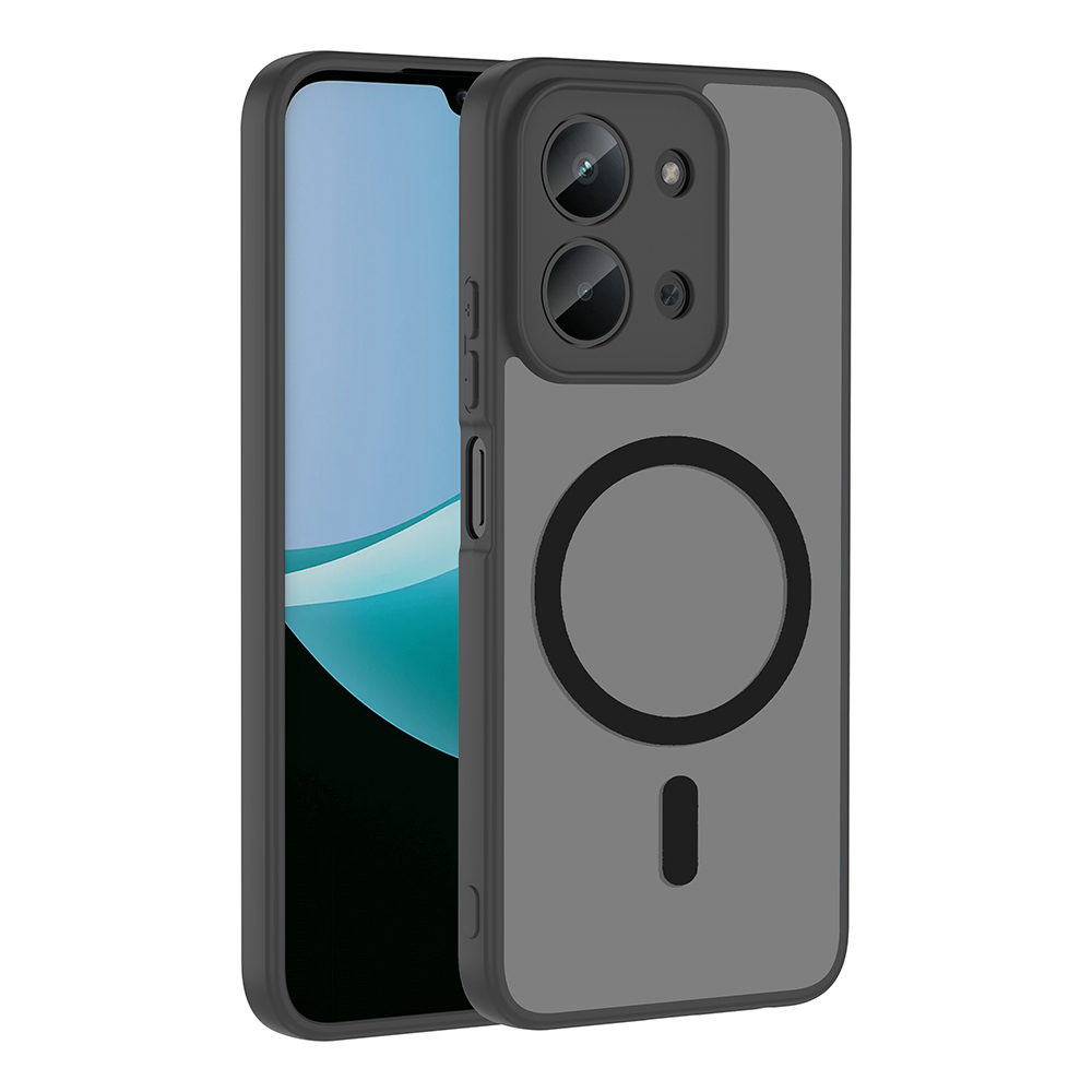 [RNZ-TA133184] Xiaomi Redmi 15C Uyumlu Kılıf M-safe Şarj Özellikli Zore Babet Kapak (Siyah)
