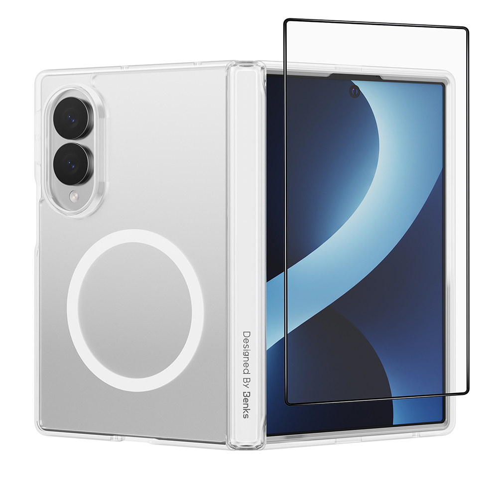 Samsung Galaxy Z Fold 8 Uyumlu Benks Crystal Grand Combo Üçlü Aksesuar Seti (Ön Arka Şeffaf Kapak + Ekran Koruyucu)