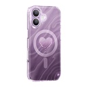 Apple iPhone 17 Uyumlu Kılıf M-Safe Şarj Özellikli Orjinal Swarovski Taşlı Zore Paris Rovix Sert PC Kapak