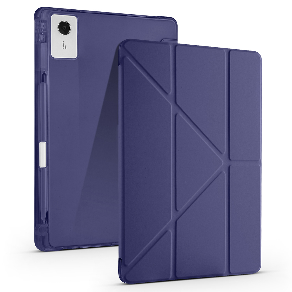 Lenovo Idea Tab Plus 12.1 Kılıf Zore Tri Folding Kalem Bölmeli Standlı Kılıf