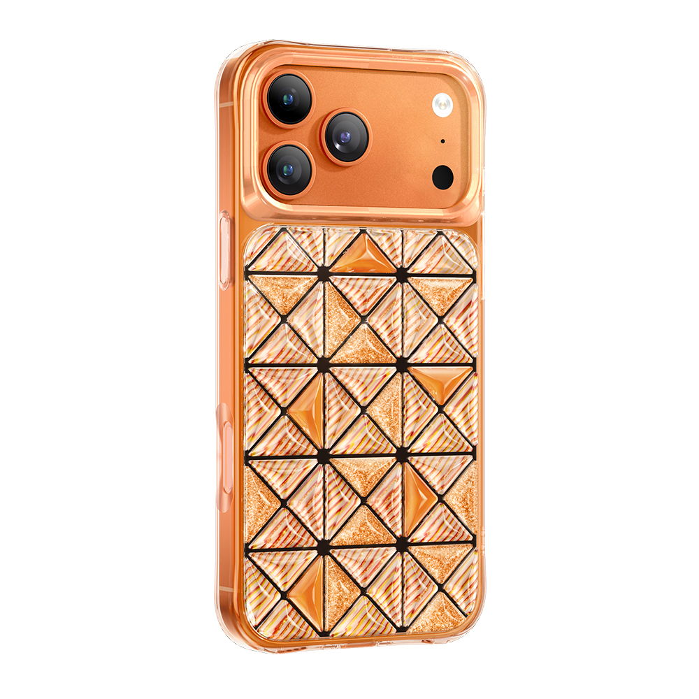 Apple iPhone 17 Pro Uyumlu Kılıf 3D Buz Blok Desenli Zore Paris Kairo TPU Kapak