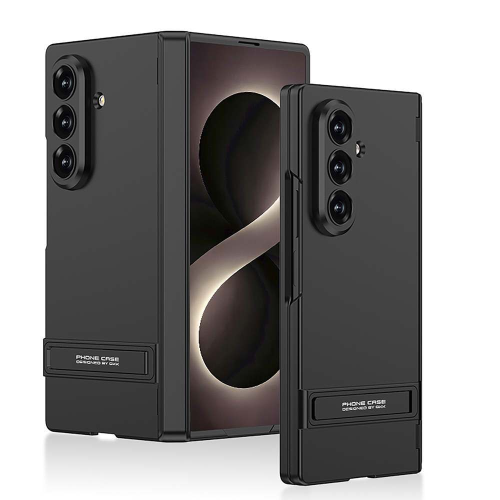 [RNZ-TA137759] Samsung Galaxy Z Fold 8 Ultra Uyumlu Kılıf Zore Kıpta Standlı Kapak (Siyah)