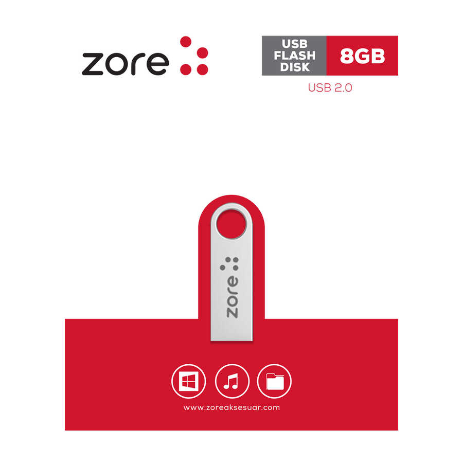 [RNZ-TA16580] Zore Metal USB Flash Disk 8GB