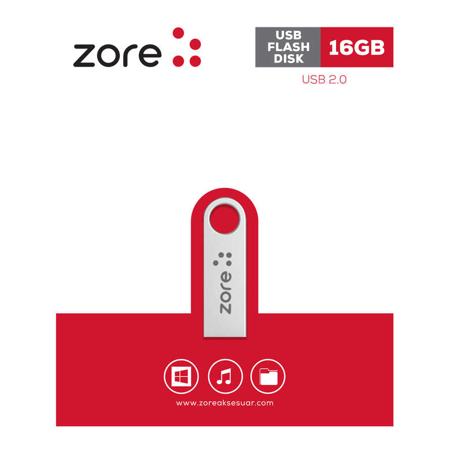 [RNZ-TA16581] Zore Metal USB Flash Disk 16GB