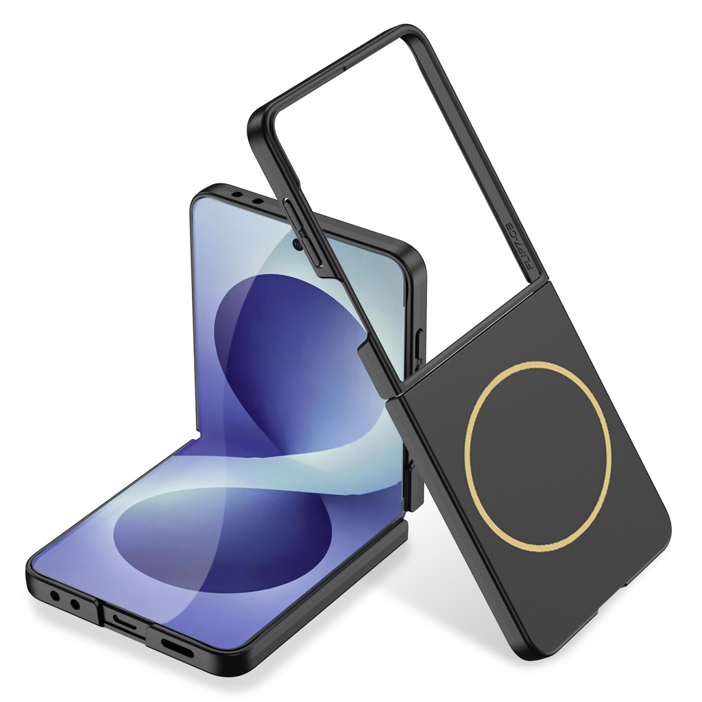 Samsung Galaxy Z Flip Uyumlu 8 Kılıf Wireless Şarj Özellikli Zore Kıpta M-safe Kapak