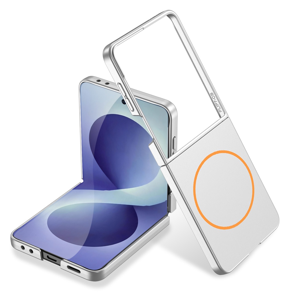 Samsung Galaxy Z Flip Uyumlu 8 Kılıf Wireless Şarj Özellikli Zore Kıpta M-safe Kapak
