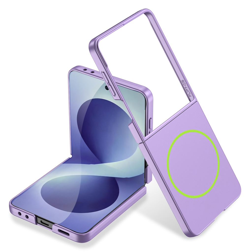 Samsung Galaxy Z Flip Uyumlu 8 Kılıf Wireless Şarj Özellikli Zore Kıpta M-safe Kapak