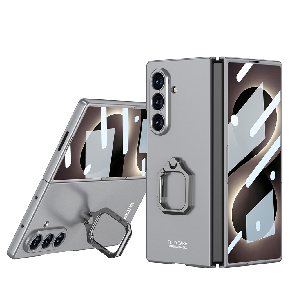 Samsung Galaxy Z Fold 8 Ultra Uyumlu Kılıf Zore Kıpta Flip Ring Kamera Korumalı Kapak