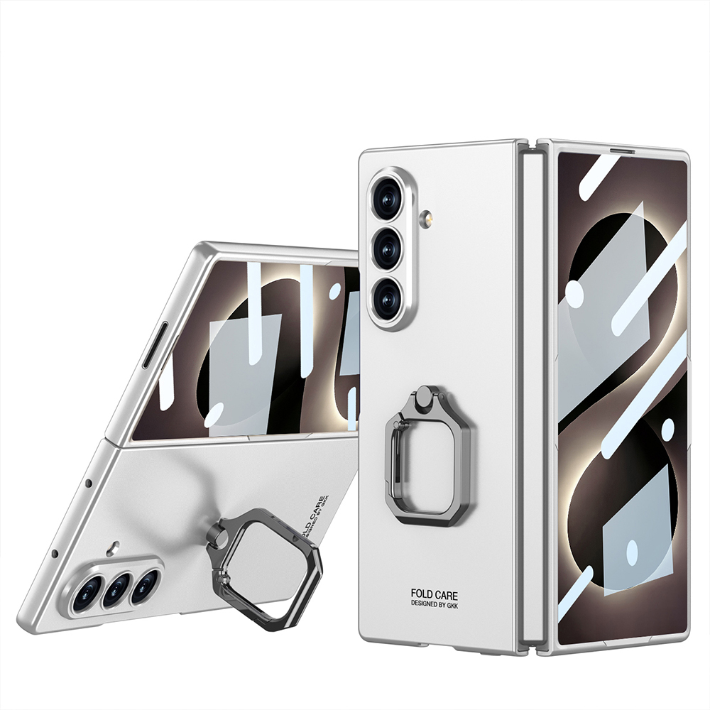 Samsung Galaxy Z Fold 8 Ultra Uyumlu Kılıf Zore Kıpta Flip Ring Kamera Korumalı Kapak