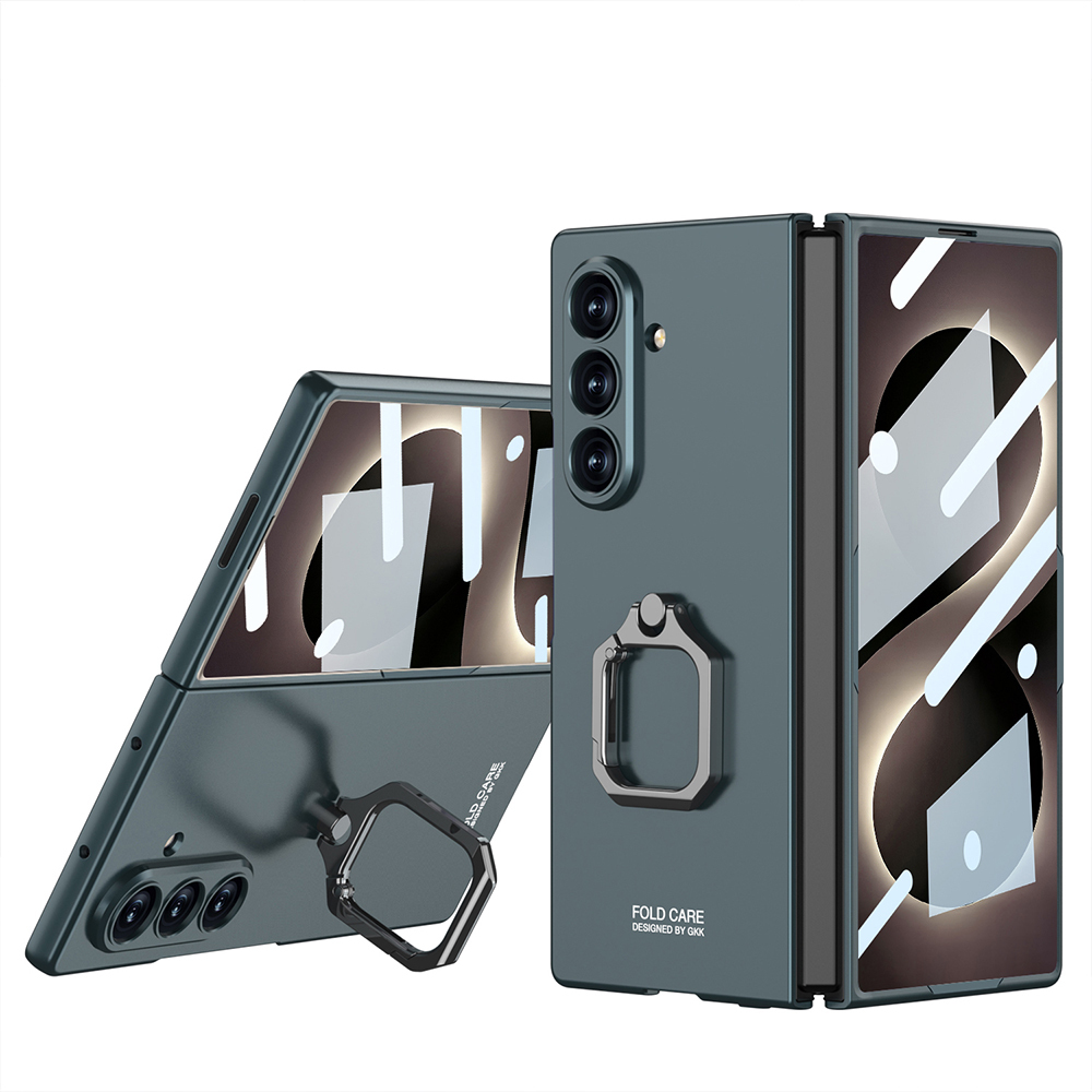 Samsung Galaxy Z Fold 8 Ultra Uyumlu Kılıf Zore Kıpta Flip Ring Kamera Korumalı Kapak