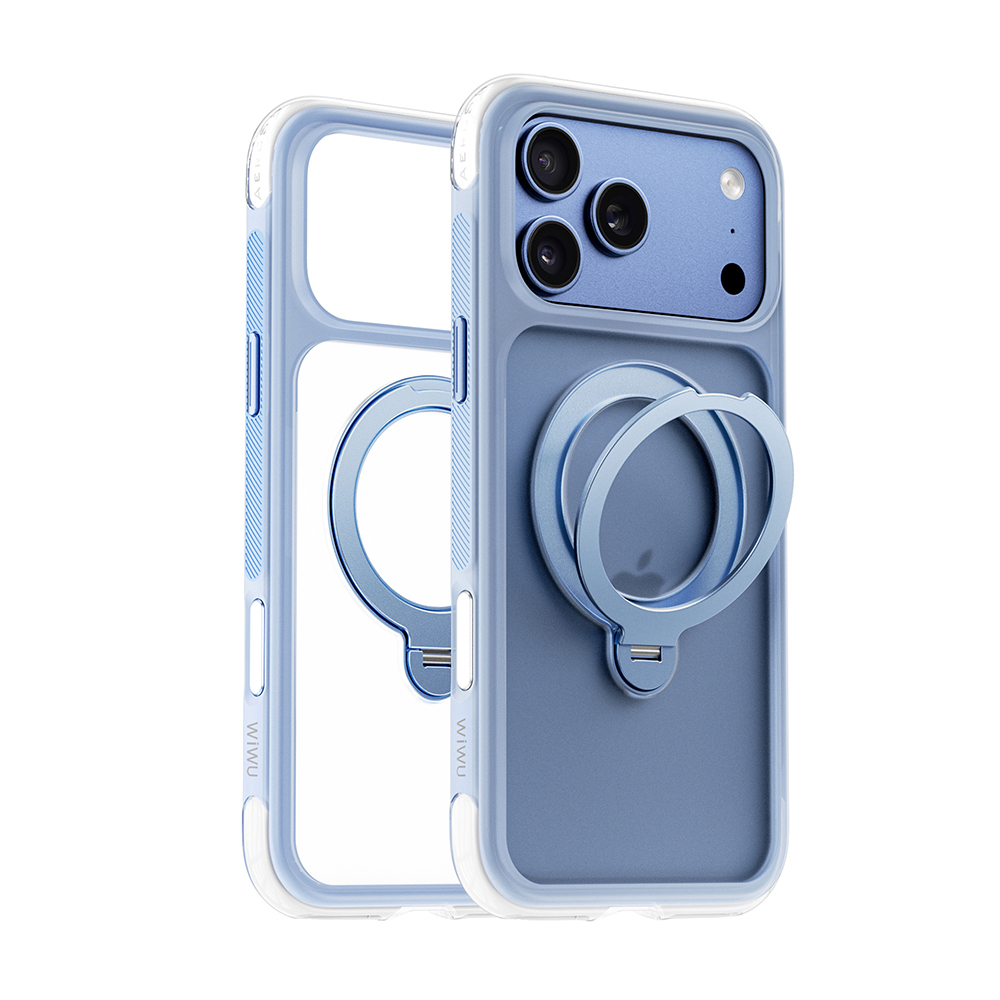 Apple iPhone 17 Pro Max Uyumlu Kılıf Wiwu AS-203 AeroShield Ultra Serisi M-safe Şarj Özellikli Airbag Tasarımlı Standlı Kapak
