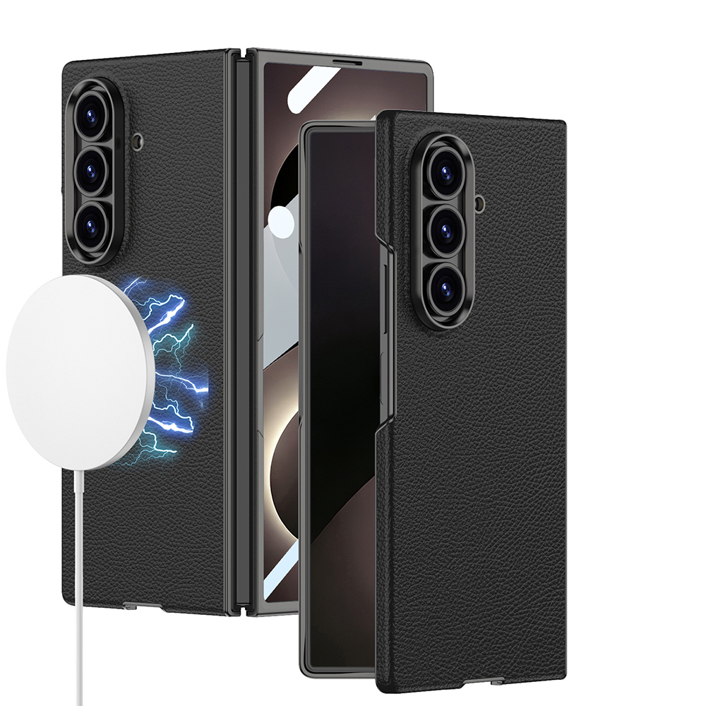 [RNZ-TA137975] Samsung Galaxy Z Fold 8 Ultra Uyumlu Kılıf M-safe Şarj Özellikli Zore Kıpta KPT-12 Sert PC Kapak (Siyah)