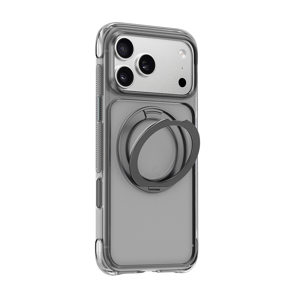 Apple iPhone 17 Pro Max Uyumlu Kılıf Wiwu AG-203 AeroGuard Ultra Serisi M-safe Şarj Özellikli Airbag Tasarımlı Standlı Kapak