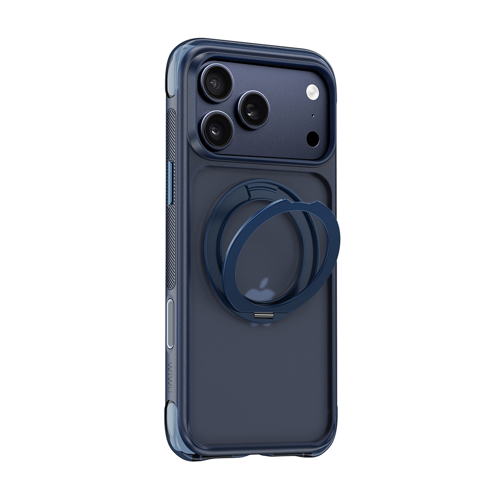 Apple iPhone 17 Pro Max Uyumlu Kılıf Wiwu AG-203 AeroGuard Ultra Serisi M-safe Şarj Özellikli Airbag Tasarımlı Standlı Kapak