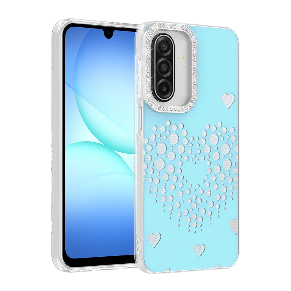 Samsung Galaxy A17 Uyumlu Kılıf Damla Taşlı Zore Rivas Sert PC Kapak