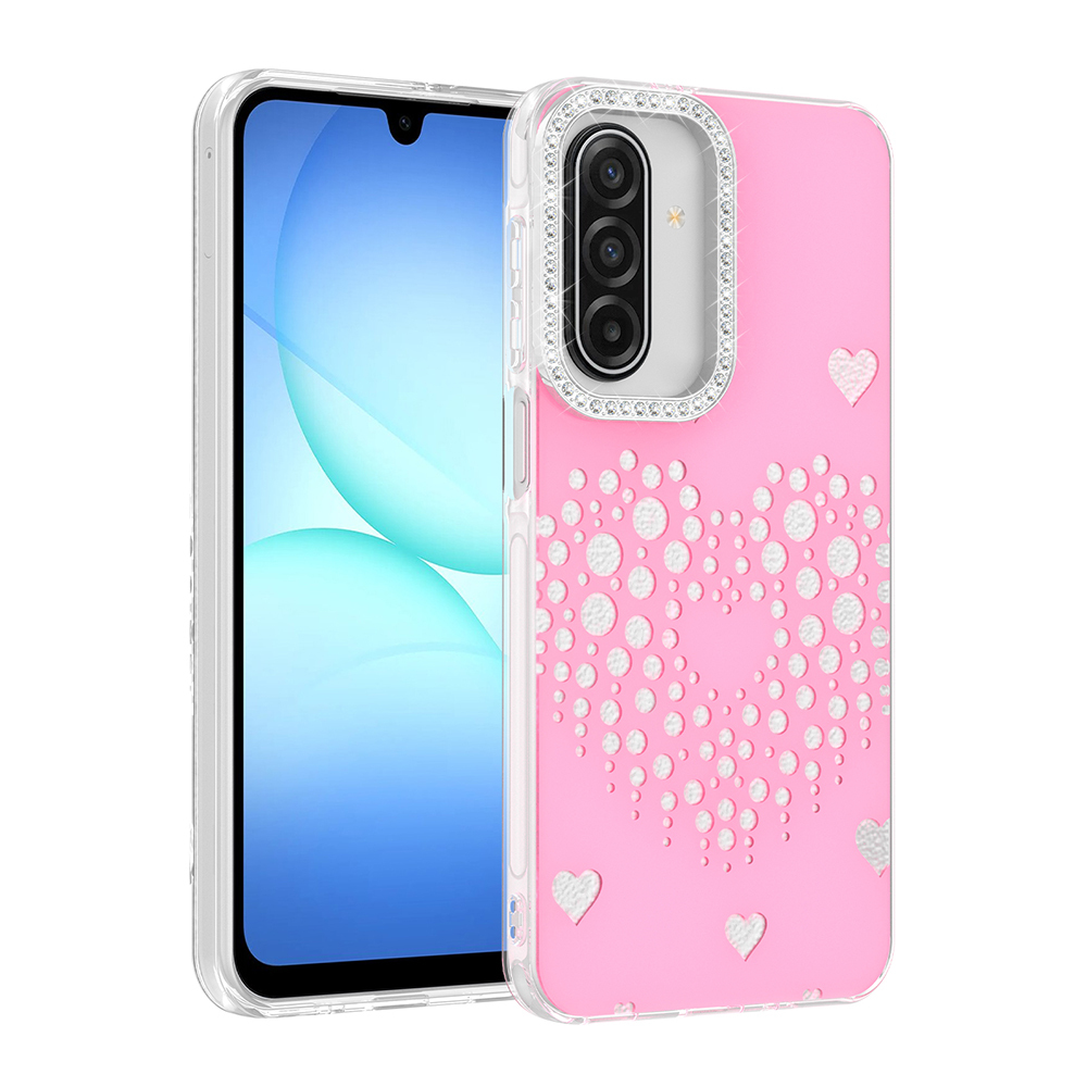 Samsung Galaxy A17 Uyumlu Kılıf Damla Taşlı Zore Rivas Sert PC Kapak