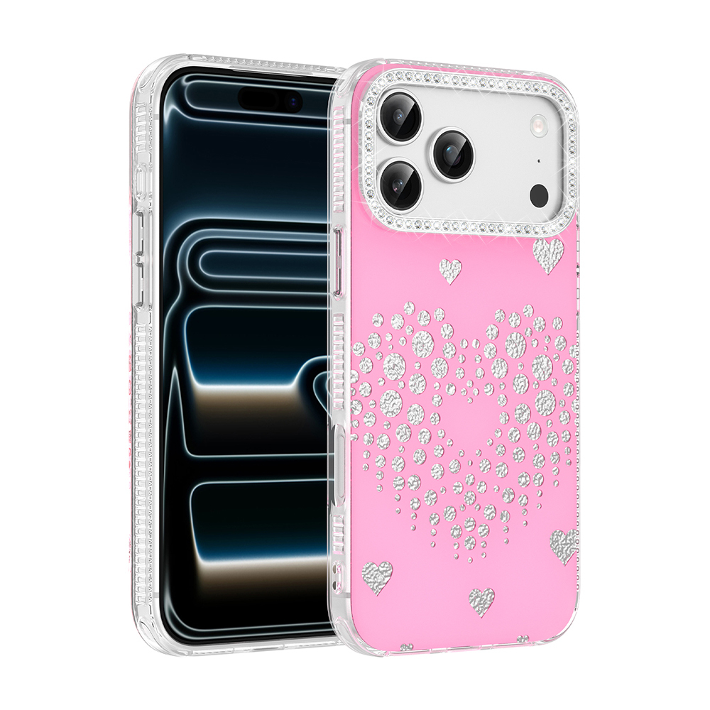 Apple iPhone 17 Pro Uyumlu Kılıf Damla Taşlı Zore Rivas Sert PC Kapak