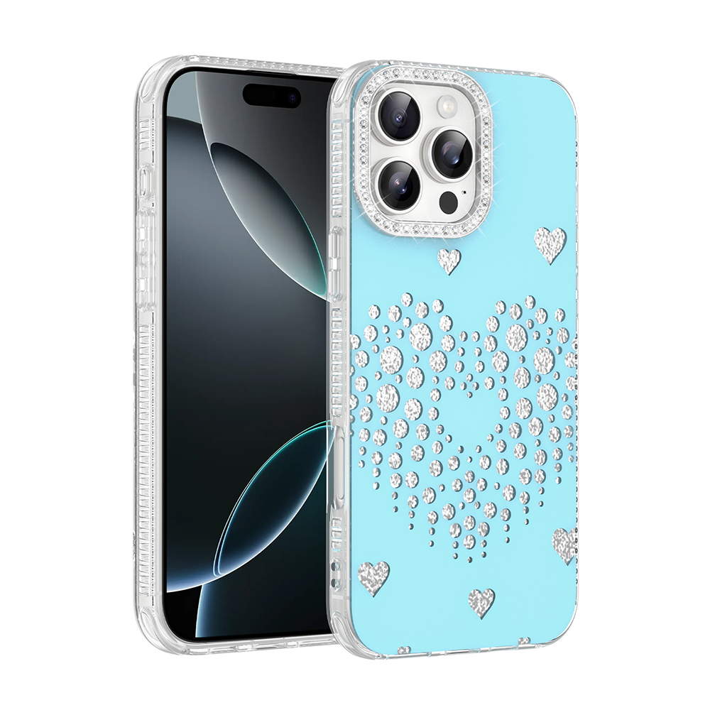 Apple iPhone 16 Pro Uyumlu Kılıf Damla Taşlı Zore Rivas Sert PC Kapak