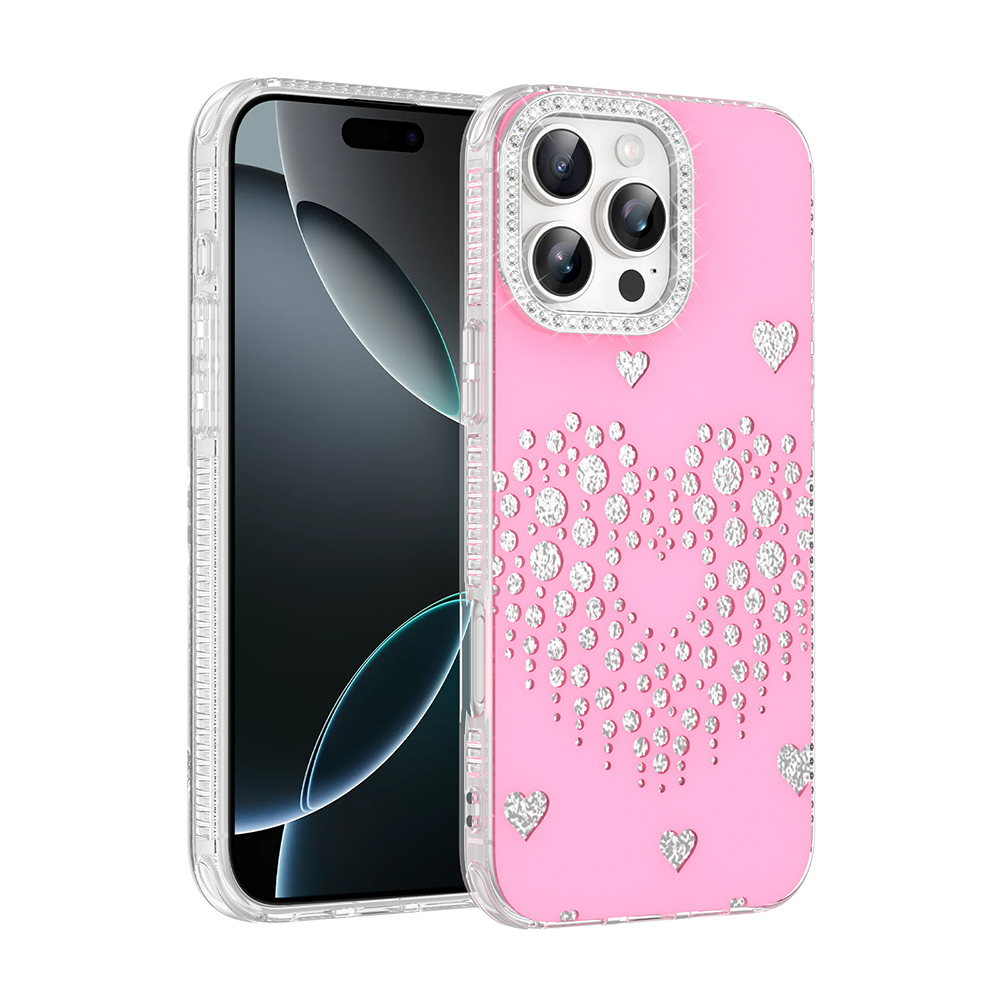 Apple iPhone 16 Pro Uyumlu Kılıf Damla Taşlı Zore Rivas Sert PC Kapak