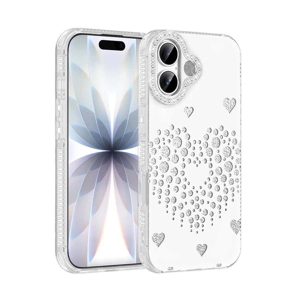 Apple iPhone 17 Uyumlu Kılıf Damla Taşlı Zore Rivas Sert PC Kapak