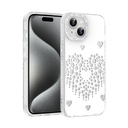 Apple iPhone 15 Uyumlu Kılıf Damla Taşlı Zore Rivas Sert PC Kapak