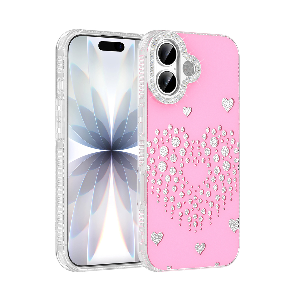 Apple iPhone 16 Uyumlu Kılıf Damla Taşlı Zore Rivas Sert PC Kapak