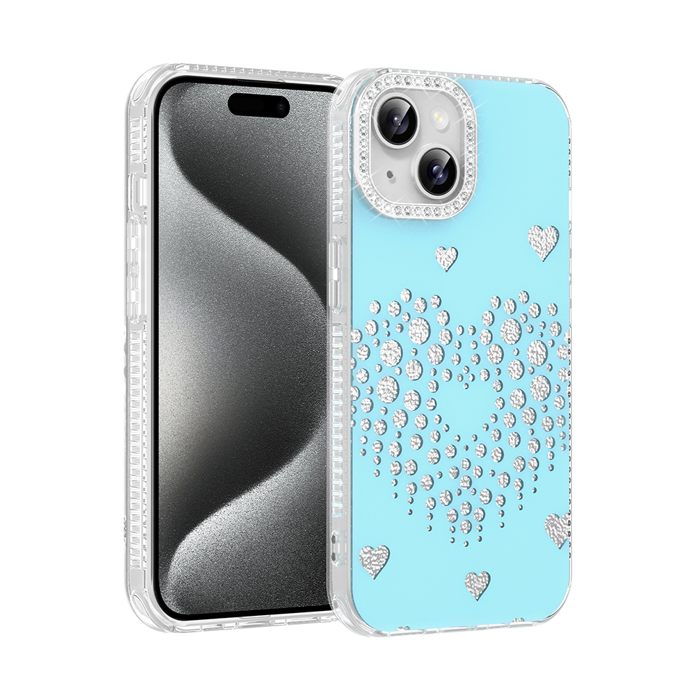 Apple iPhone 13 Uyumlu Kılıf Damla Taşlı Zore Rivas Sert PC Kapak