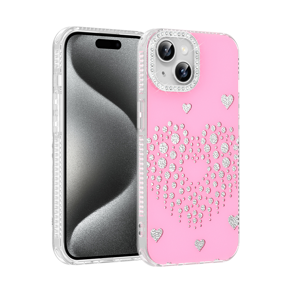 Apple iPhone 13 Uyumlu Kılıf Damla Taşlı Zore Rivas Sert PC Kapak