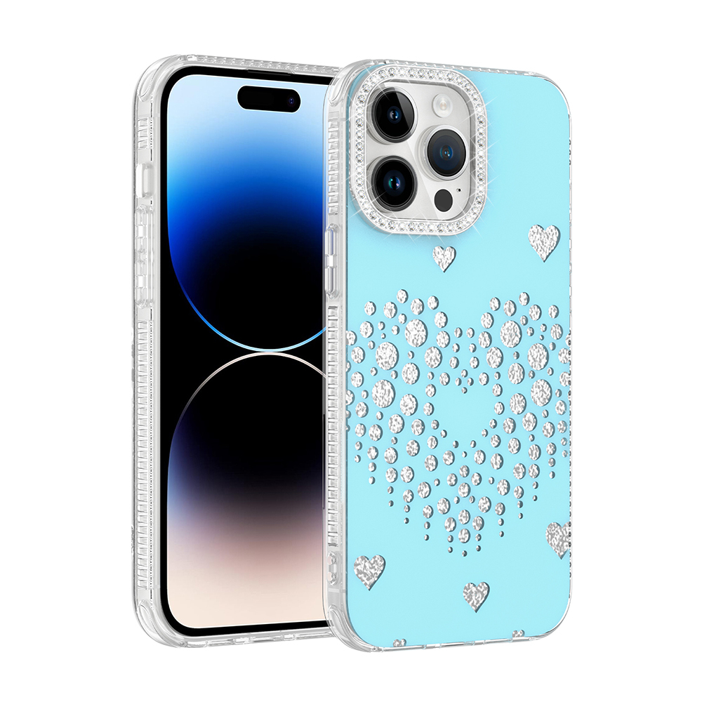 Apple iPhone 14 Pro Max Uyumlu Kılıf Damla Taşlı Zore Rivas Sert PC Kapak