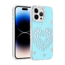 Apple iPhone 14 Pro Max Uyumlu Kılıf Damla Taşlı Zore Rivas Sert PC Kapak