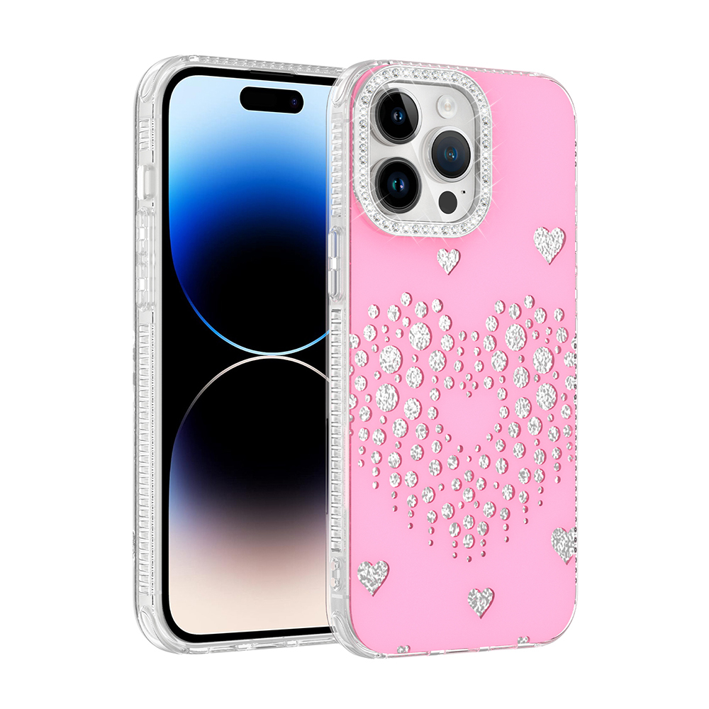 Apple iPhone 14 Pro Max Uyumlu Kılıf Damla Taşlı Zore Rivas Sert PC Kapak