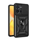 Vivo Y35 Uyumlu Kılıf Magnetik Standlı Kamera Korumalı Zore Sürgülü Vega Kapak