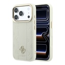 Apple iPhone 18 Pro Max Kılıf Guess Orjinal Lisanslı M-safe Şarj Özellikli Şeritli Peony 4G ve Yazı Logolu Kapak