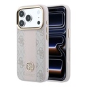 Apple iPhone 18 Pro Uyumlu Kılıf Guess Orjinal Lisanslı M-safe Şarj Özellikli Deri 4G Desenli Şeritli Yazı Logolu Kapak